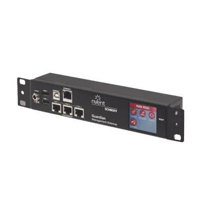 Gateway de Gestión y Monitoreo Ambiental para Centro de Datos GUARDIAN / 1U Compacto / 3 Puertos de Sensores / Pantalla LCD Táctil / SNMP, BACnet, Modbus/TCP