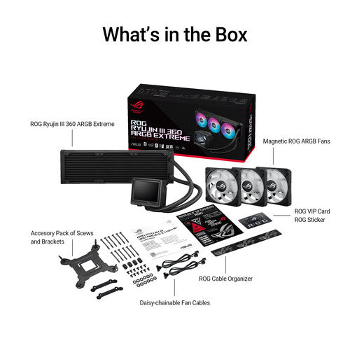 ASUS Republic of Gamers RYUJIN III 360 Extreme – Enfriador líquido AIO para CPU