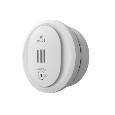 Detector de humo fotoeléctrico autónomo compacto con baterías AA reemplazables, paquete de 6