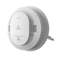 Detector de humo fotoeléctrico alámbrico 120 V CA con batería sellada de 10 años, interconexión hasta 24 dispositivos, pieza