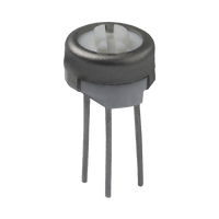 Potenciómetro Cermet Trimer de 200k Ohm, 1 Vuelta, 0.250" Diam., 0.5 Watt, Terminales para PCB.