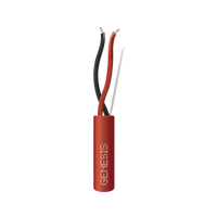 Carrete de Alambre 305 Metros (1000 Pies) / 2 x 16 AWG / Riser / Color Rojo / Tipo FPLR, CL3R, (UL) FT4 / Para Aplicaciones en Sistemas de Detección de Incendio y Sistemas de Evacuación