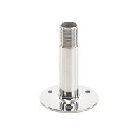 Montaje Recto de Acero Inoxidable / de 4 pulgadas de Alto y 3 de Base / Rosca 1-1/4