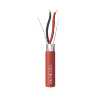 Bobina de 152 Metros (500 Pies) de Alambre / 2 x 18 AWG / Riser / BLINDADO / Tipo FPLR / Color Rojo / Para Aplicaciones en Sistemas de Detección de Incendio y Sistemas de Evacuación