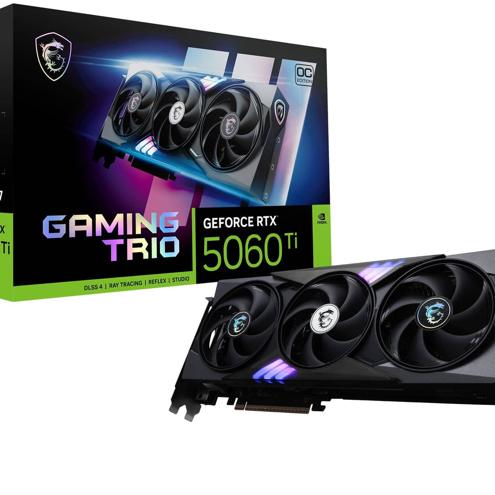Tarjeta de Video MSI NVIDIA GeForce RTX 5060 Ti 8G GAMING TRIO OC 8GB GDDR7 - Negra