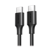 Cable USB-C a USB-C | 1 Metro | Carga Rápida de hasta 60W | Transferencia de datos de 480 Mbps | Color Negro