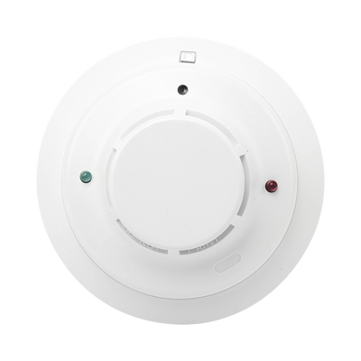 Detector direccionable de humo fotoeléctrico con sensor térmico de temperatura fija, protocolo de 2 hilos