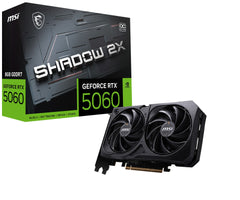 Tarjeta de Video MSI NVIDIA GeForce RTX 5060 8G SHADOW 2X OC 8GB GDDR7 - Negra