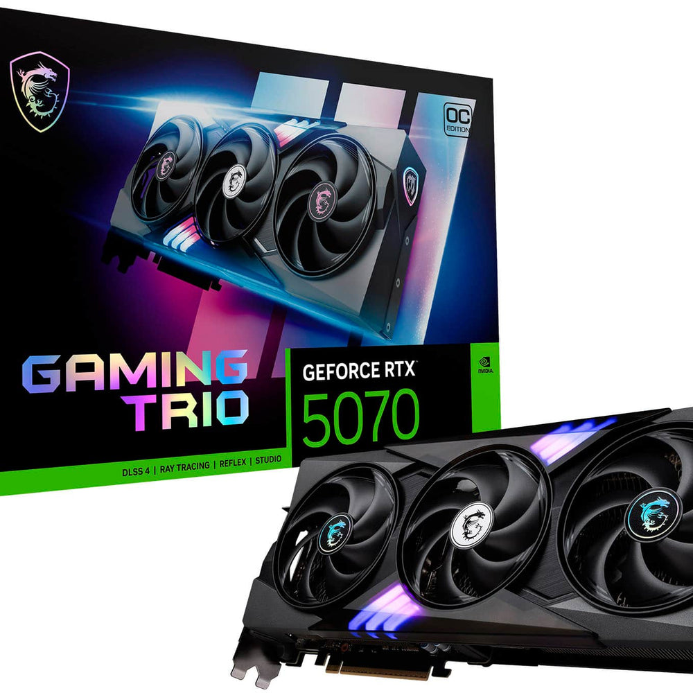 Tarjeta de Video MSI NVIDIA GeForce RTX 5070 12G GAMING TRIO OC 12GB GDDR7 - Negra