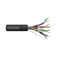 Bobina de Cable de 305 Metros (1000 Pies) UTP Cat6 RISER / Color Negro / UL, CMR SPNLS, Probado a 350 Mhz / Para Aplicaciones de CCTV, Redes de Datos, IP Megapixel, Control RS485