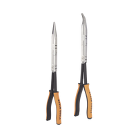 Juego de 2 Pinzas de Punta Doblada y Punta de Aguja de Gran Alcance 33 cm