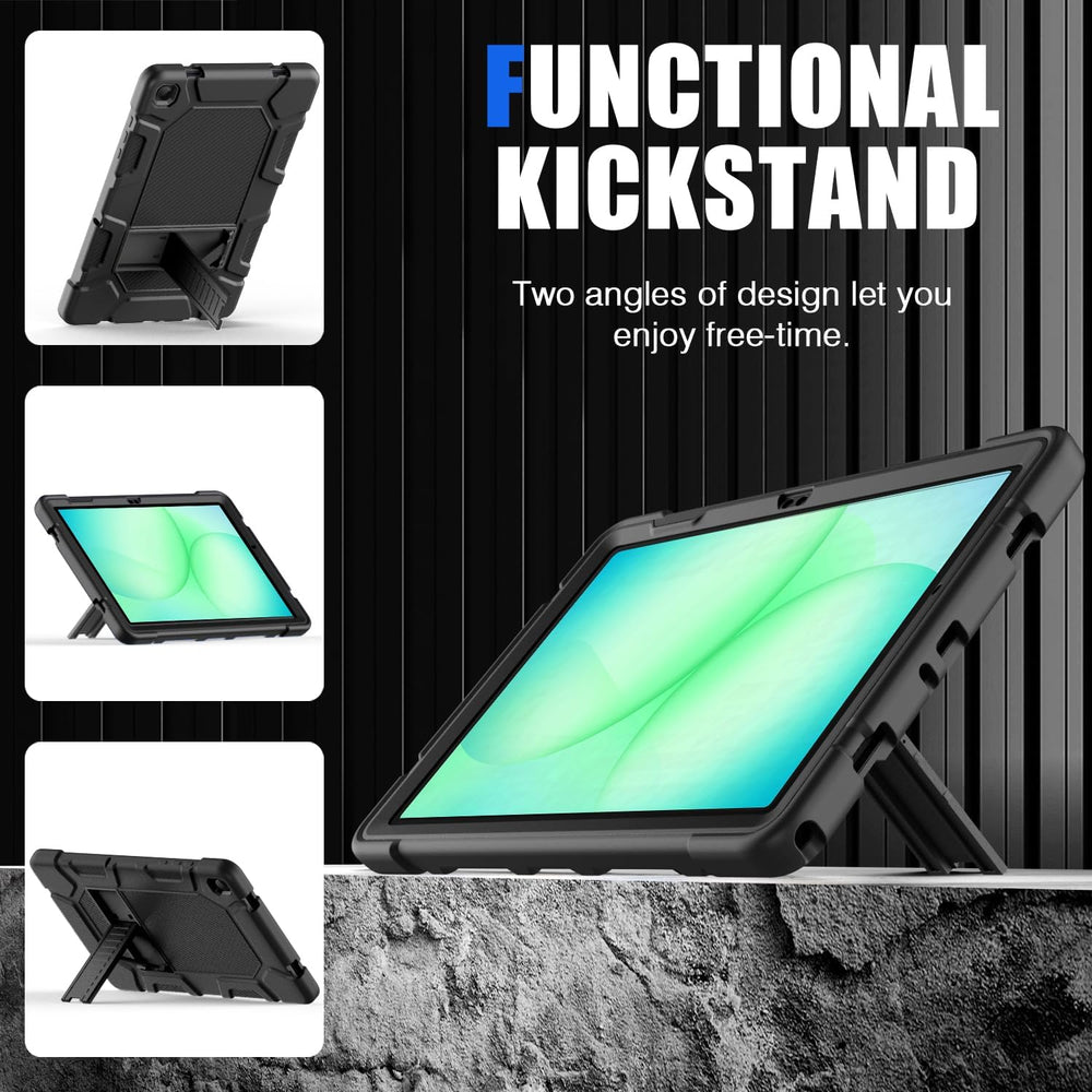 AZZSY Funda protectora para Samsung Galaxy Tab A11+/A9+, resistente a los golpes - Color negro