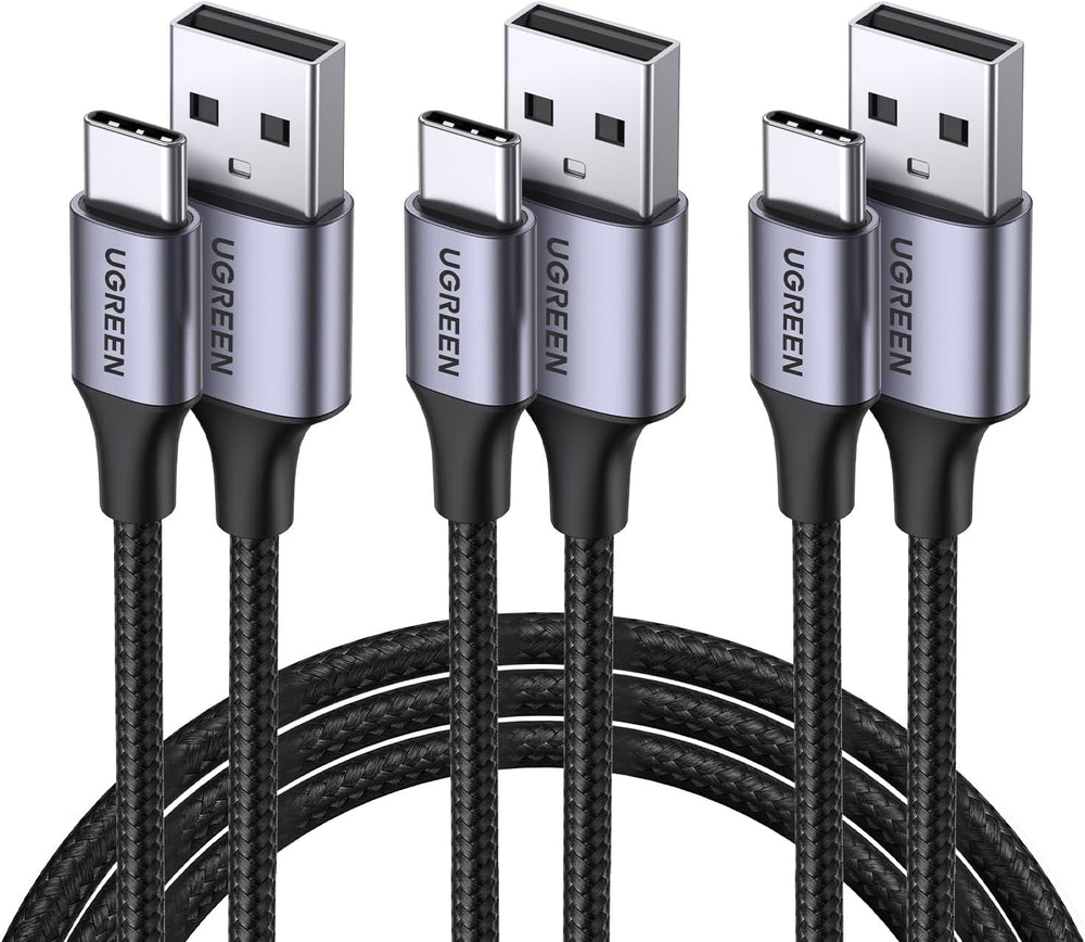 UGREEN Cable USB-C a USB-A, 1metro, Nylon Trenzado - 3Pack