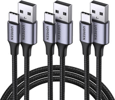 UGREEN Cable USB-C a USB-A, 1metro, Nylon Trenzado - 3Pack