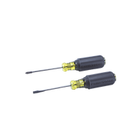 Juego de 8 Desarmadores con Mango Cushion-Grip™: 2 de punta Plana de 1/4'' (6.4 mm) y 5/16'' (7.9 mm); 2 de punta Cabinet de 5/16'' (7.9 mm) y 3/16'' (4.8 mm); tres de punta Phillips n.º 1, n.º 2 y n