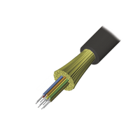 Cable de Fibra Óptica de 6 Hilos, Interior/Exterior, Tight Buffer, No Conductiva (Dieléctrica), LS0H, Multimodo OM3 50/125 Optimizada, 1 Metro (3.28 Pies)