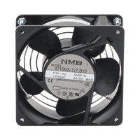 Ventilador Axial Compacto, de 4 Pulgadas, 49 CFM, 115 Vca, De Acero, Color Negro