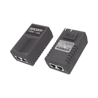 Adaptador de pared / Inyector PoE / 24 Vcc / 1 A / Controlado por chip IC / Protección contra OV, OC, SC, UV/  Fácil de instalar