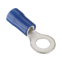 Terminal tipo ojo aislada / 16- 14 AWG /  3/16" / Azúl / Paquete de 25 piezas.
