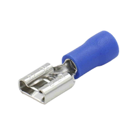 Terminal tipo hembra aislada 0.250 / 16 - 14 AWG / Azúl / Para baterías con terminal F1 / Paquete de 25 piezas.