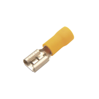 Terminal tipo hembra aislada 0.250 / 12 - 10 AWG / Amarillo / Para baterías con terminal F1 / Paquete de 25 piezas.