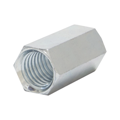 Cople hexagonal roscado cuerda maquina galvanizado de 6.5 mm (1/4