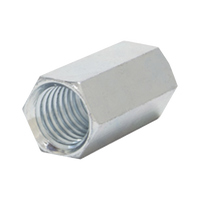 Cople hexagonal roscado cuerda maquina galvanizado de 6.5 mm (1/4")