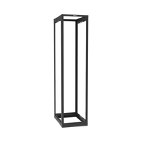 Rack de Cuatro Postes Estándar de 19", Rieles Roscados #12-24, Profundidad Ajustable de 23 a 42 in, 45 Unidades de Rack, Color Negro