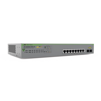 Switch PoE+ Gigabit WebSmart de 10 puertos 10/100/1000 Mbps (2 x Combo) + 2 puertos gigabit SFP (Combo), 75 W
