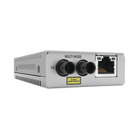 Convertidor de medios Fast Ethernet a fibra óptica, conector ST, multimodo (MMF), distancia hasta 2 km