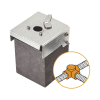 Conector Tipo T de Latón / Cable 50-70 mm² (1/0-2/0 AWG) / Alta Conductividad / Resistente a Corrosión / Unión Segura