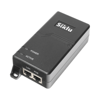 Inyector PoE Pasivo, 1 Gbps, 60 W, 55 Vcc, 100-240 Vca, Cable CA