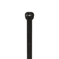 Cincho de Nylon 6.6 Dome-Top®, Con Lengüeta de Bloqueo de Acero Inoxidable, 203 mm largo x 4.7mm ancho, Color Negro, Exterior Resistente a Rayos UV, Paquete de 100pz