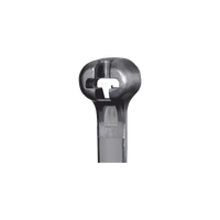 Cincho de Nylon 6.6 Dome-Top®, Con Lengüeta de Bloqueo de Acero Inoxidable, 620 mm largo x 7mm ancho, Color Negro, Exterior Resistente a Rayos UV, Paquete de 100pz