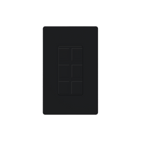 Marco de 6 puertos personalizable en campo para jacks modulares de red, coaxial, BNC y fibra óptica, color negro; placa de pared y conectores se venden por separado
