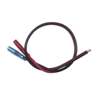 Cables en Paquete Dual / Cable Rojo y Negro / 30 cm (11.81 Pulgadas) / Terminal F1 en un Extremo / Puntas Libres en el Otro / Conexión a Baterías de Respaldo