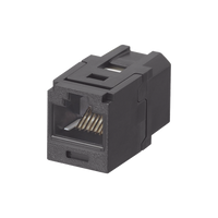 Módulo Acoplador RJ45 a RJ45, Mini-Com, Categoría 6, Color Negro
