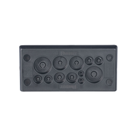 Pasacables Rectangular de Membrana, IP66, 3.39" x 1.42", 12 orificios, para Cables no Terminados. Color Negro