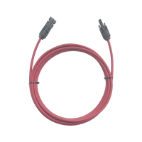 Cable Fotovoltaico / 1 metro / Color Rojo / Calibre 10 AWG / Terminal MC4-Macho y Hembra en  ambos extremos