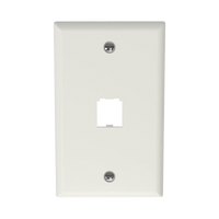 Placa de Pared Vertical Clásica, Salida Para 1 Puerto Mini-Com, Color Blanco Mate