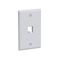 Placa de Pared Vertical Clásica, Salida Para 1 Puerto Mini-Com, Color Blanco