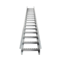 Escalera de Aluminio Portacables / Perfil Z / Peralte 3 1/4" /Paso 9" / Ancho 12" / 3.66 metros / Capacidad Máx. 274 Cables / Incluye Cople Union y Tornillería (CHEZ314P9X12AK)