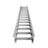 Escalera de Aluminio Portacables / Perfil Z / Peralte 3 1/4" /Paso 9" / Ancho 6" / 3.66 metros / Capacidad Máx. 137 Cables / Incluye Cople Union y Tornillería
