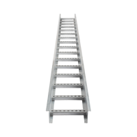 Escalera de Aluminio Portacables / Perfil Z / Peralte 3 1/4" /Paso 9" / Ancho 9" / 3.66 metros / Capacidad Máx. 205 Cables / Incluye Cople Union y Tornillería