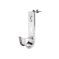 Soporte (Gancho) tipo J-Hook, hasta 14 cables Cat6, ideal para soportar cableado en los espacios de manipulación al aire, Para instalación en interior