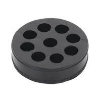 Inserto de Caucho de 4" Con Nueve Orificios para Cable de 1/2 in