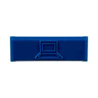 Paquete de 100 Iconos de Datos de Instalación a Presión, Para Jacks Mini-Com de Panduit, De Plástico, Color Azul