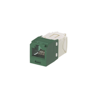 Conector Jack RJ45 Estilo TG, Mini-Com, Categoría 6, de 8 Posiciones y 8 Cables, Color Verde
