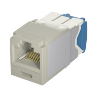 Conector Jack RJ45 Estilo TG, Mini-Com, Categoría 6A, de 8 Posiciones y 8 Cables, Color Gris