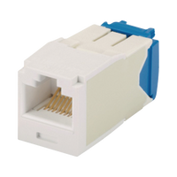 Conector Jack RJ45 Estilo TG, Mini-Com, Categoría 6A, de 8 Posiciones y 8 Cables, Color Blanco